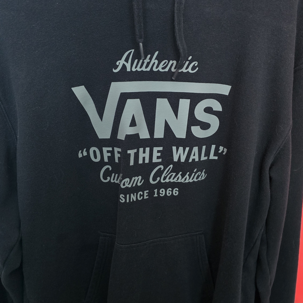 Vans Black Hoodie with Gray Logo